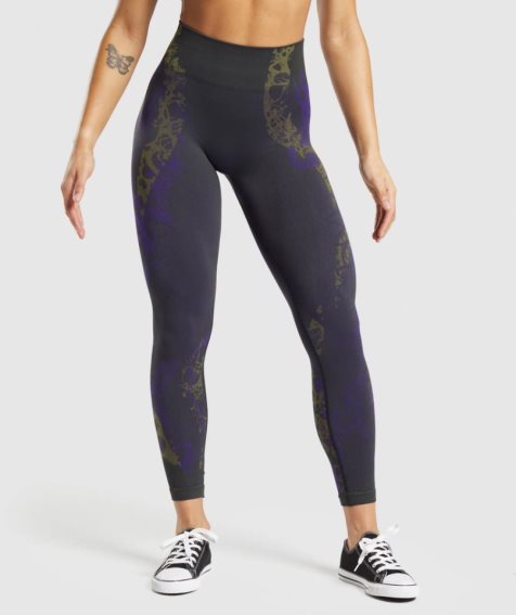 Women's Gymshark Wtflex Seamless Leggings Purple | CA 6508A7